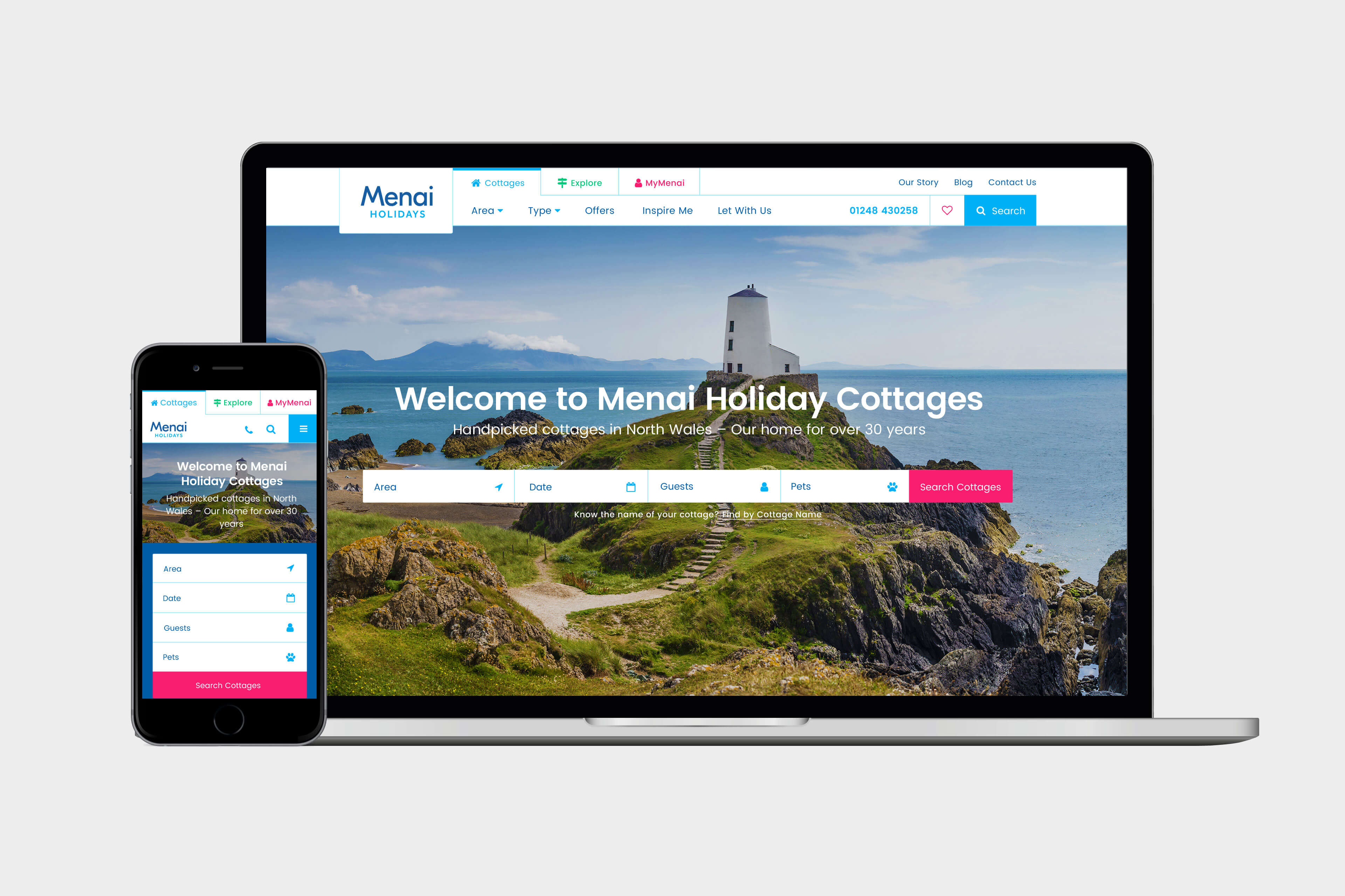 Menai Holidays Responsive Web Design